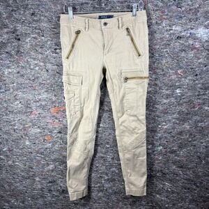 Polo Ralph Lauren Cargo Pants Womens 8 Skinny Stretch Utility Zipper Pockets
